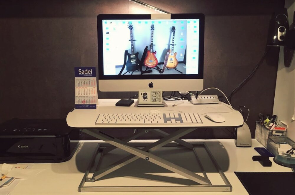 2nd Chance | Ultra Slim Desk - Large | Gas Spring Sit-Stand Desk Converter 