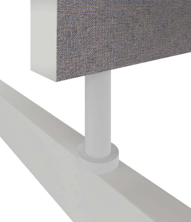 Nyink | Scheidingswand Dubbel Zit-Sta Bureau | Met Aluminium Kader
