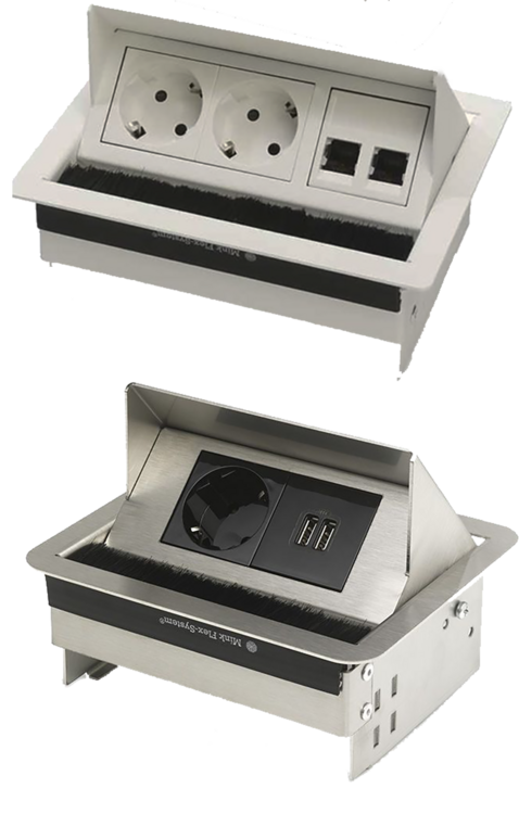 Built in unit Rhodos power strips Worktrainer.com