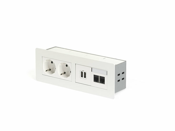 Inbouwunit Evia stekkerdoos Worktrainer.nl