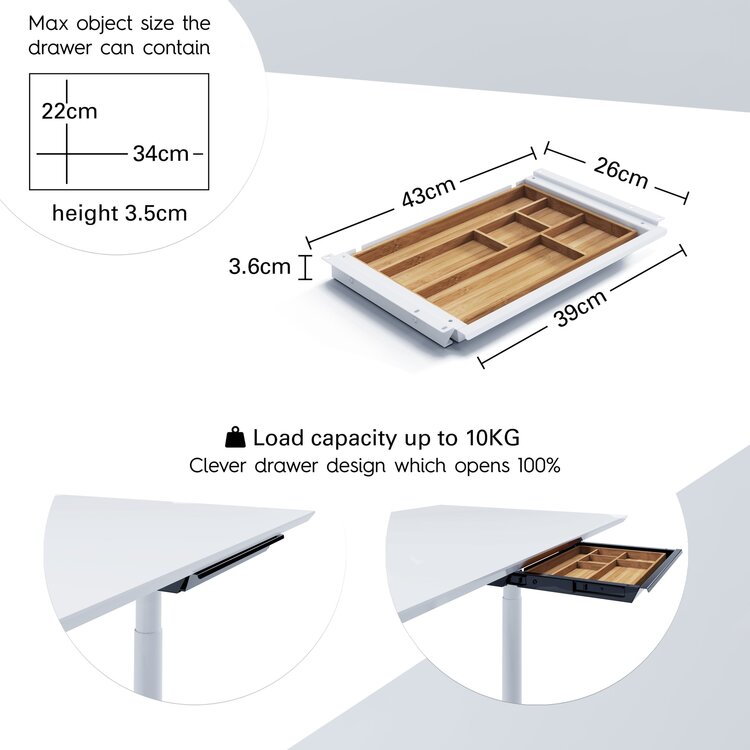 Pen drawer SN for storage desks Worktrainer.com