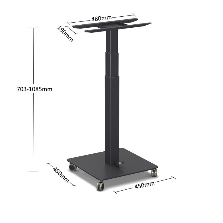 2nd chance TinyDesk Gas Spring | Small 1 leg sit-stand table