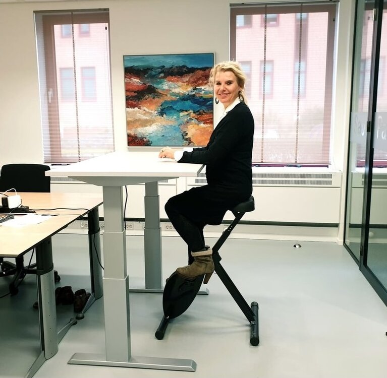Zeer stabiel zit-sta bureau - Steelforce 270 - Worktrainer.nl