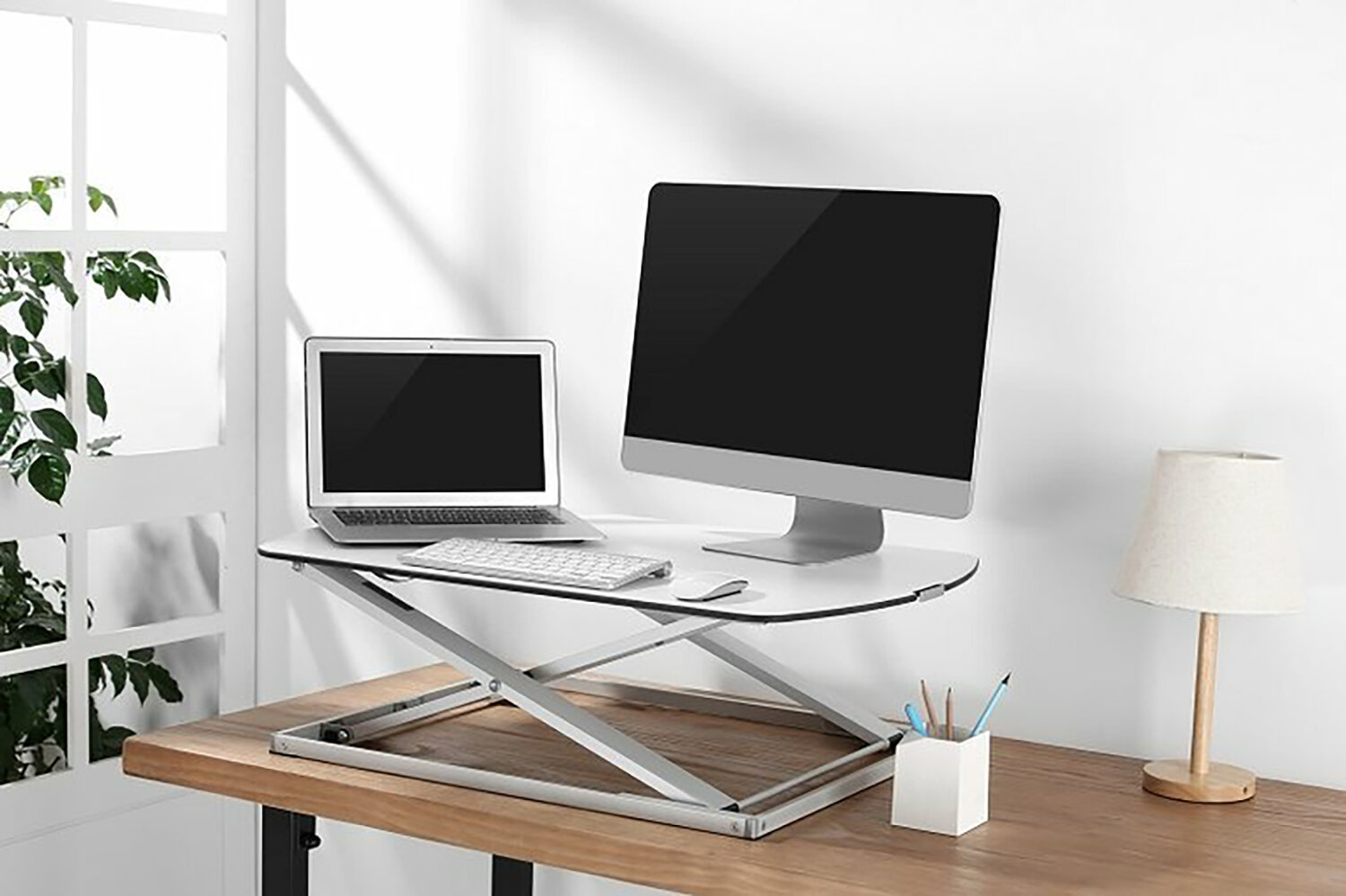 Slim standing sales desk converter