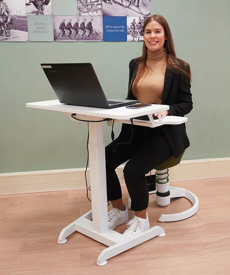Stand up best sale desk and chair
