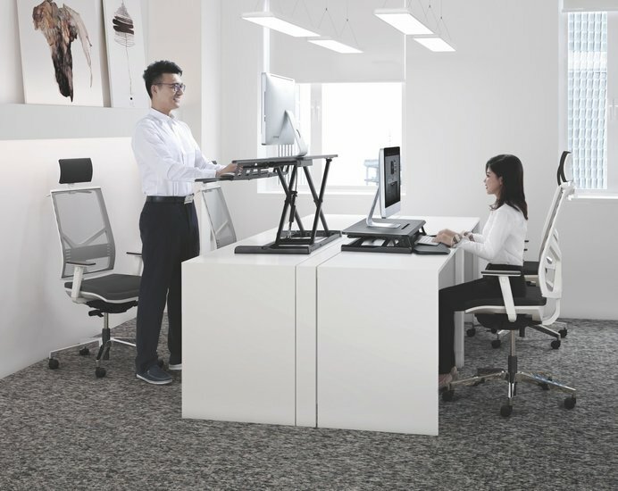UPdesk Cross Large Gas Spring Sit Stand Desk Converter