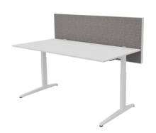 Nyink | Tafelscherm Voorzetwand Enkel Zit-Sta Bureau | Met Aluminium Kader