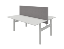 Nyink | Scheidingswand Dubbel Zit-Sta Bureau | Met Aluminium Kader