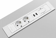 Inbouwunit Power Desk Insert stekkerdozen Worktrainer.nl