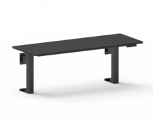 Zwart WallDesk Duo | Elektrische Zit-Sta Muurtafel