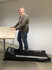 High position Walkdesk XL solo treadmill behind your desk Worktrainer.nl sit-stand desk treadmill active work move during work 