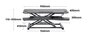 Updesk Cross Large - Afmeting - Size - Desk raiser Dimensions