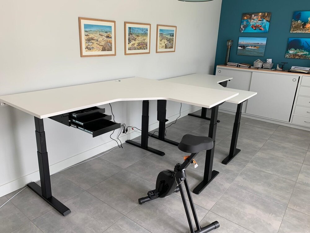SteelForce 671 Corner | Electric Sit-Stand Corner Desk