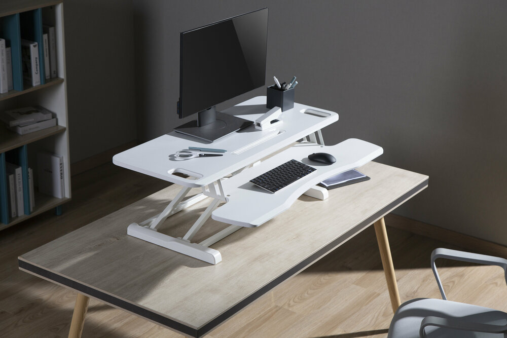 UPdesk Cross Large | Gas Spring Sit-Stand Desk Converter