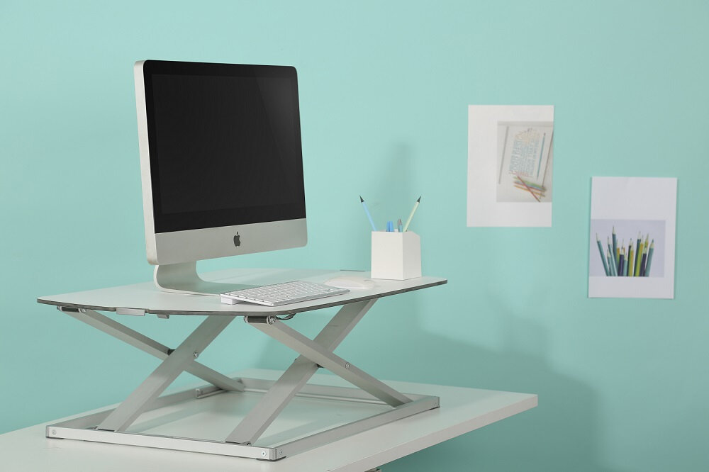 2nd Chance | Ultra Slim Desk - Large | Gas Spring Sit-Stand Desk Converter 