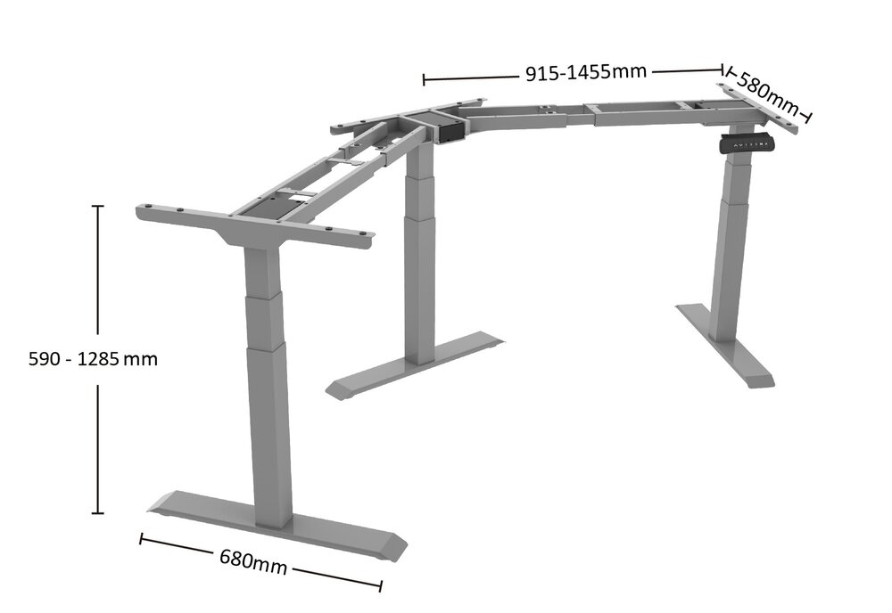 Updesk Corner | Electric Sit-Stand Corner Desk