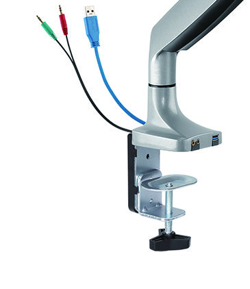 Monitor arm | Gas spring Single USB and Audio included
