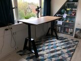 Design Hoog Laag Bureau - Elektrisch Zit-Sta Bureau - OakDesk - Worktrainer.nl 