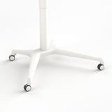 Klein gasveer zit-sta bureau - Single Leg Desk - 1 poot wit
