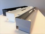 Cable tray on desk