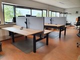 Dubbel Elektrisch Zit-Sta Bureau - SteelForce 470  2 aan elkaar geschakelde bureaus - Zeer stabiel - Worktrainer.nl