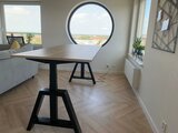 Design Hoog Laag Bureau - Elektrisch Zit-Sta Bureau - OakDesk - Worktrainer.nl 