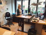 Aluforce 140 Zwart | wissel staan en zitten achter je bureau af | Worktrainer.nl