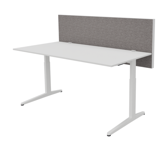 Nyink | Table Screen Add-On Single Standing Desk | With Aluminium Trim