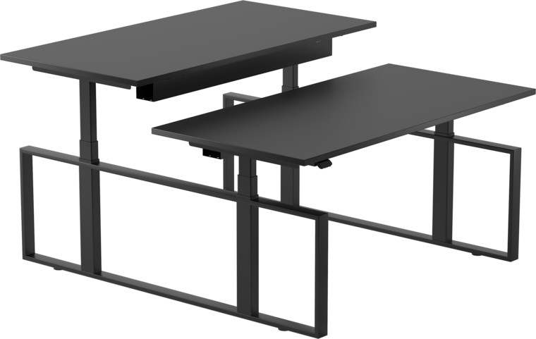 Linak Square Duo Bench | Double Sit-stand Desk