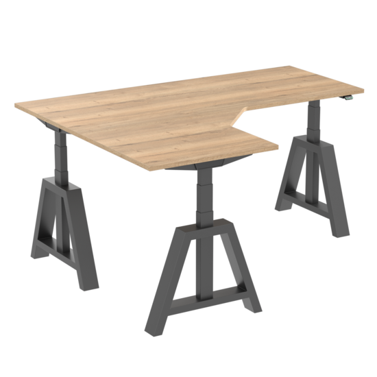 OakDesk Corner desk | Electric Sit-Stand Corner Desk