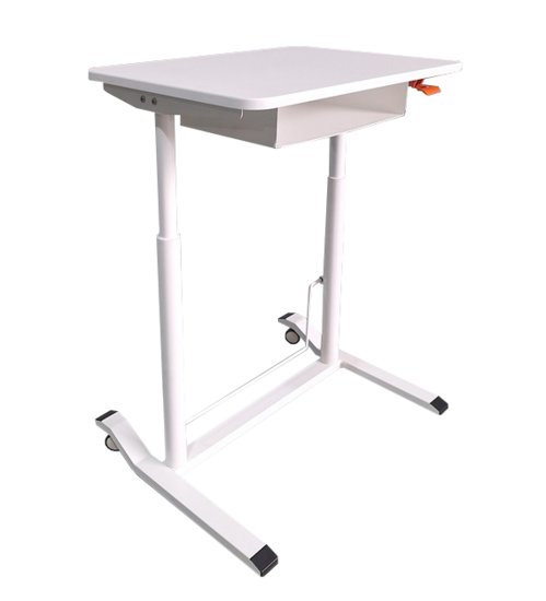 BouncyDesk | Round Leg | Small Gas Spring Sit-Stand Desk