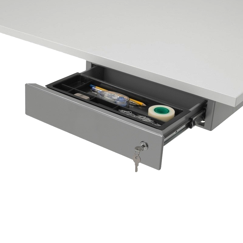 Pen drawer lockable Uprofile black, white, or silver